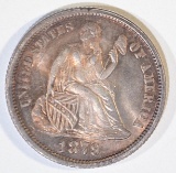 1879 SEATED LIBERTY DIME CH BU