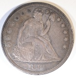 1840 SEATED LIBERTY DOLLAR XF/AU