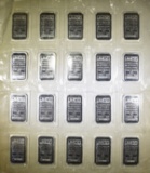 20-ONE OUNCE .999 SILVER JOHNSON MATTHEY BARS