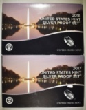 2017 & 2018 US MINT SILVER PROOF SETS