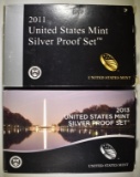 2011 & 2013 US MINT SILVER PROOF SETS