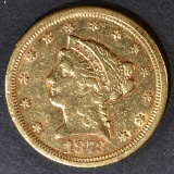 1873-S $2.5 GOLD LIBERTY  AU