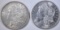 1890 & 1896 MORGAN DOLLARS, CH BU