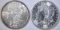 1890 & 1898 MORGAN DOLLARS, CH BU