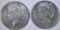 1927 AU & 1927-D XF PEACE DOLLARS