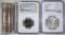 LOT OF 2 NGC GRADED COINS & 1983 MIXED MINT WASHIN