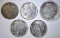 3 1922, 22-S, 23-D PEACE DOLLARS