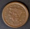 1848 LARGE CENT AU/BU