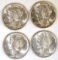 4-GEM BU 1945 MERCURY DIMES