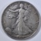 1938-D WALKING LIBERTY HALF DOLLAR, VF/XF