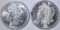 1880-S & 1890 MORGAN DOLLARS, CH BU