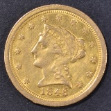 1846-O $2.5 GOLD LIBERTY  AU  OLD CLEANING