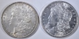 1890 & 1896 MORGAN DOLLARS, CH BU