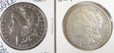 1887-S VF & 1892 VF MORGAN DOLLARS