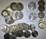 MIXED LOT KENNEDY, EISENHOWER, SILVER EAGLES
