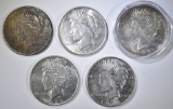 3 1922, 22-S, 23-D PEACE DOLLARS