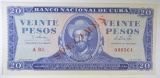 1965 20 PESOS CUBA SPECIMEN