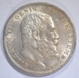 1912 F SILVER 3 MARKS WURTTEMBERG