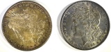 1886 & 1889 TONED CH BU MORGAN DOLLARS