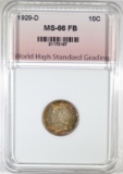 1929-D  MERCURY DIME, WHSG SUPERB GEM BU FB