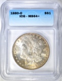 1880-O MORGAN DOLLAR ICG MS-64+