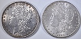 1885 & 1896 MORGAN DOLLARS, BU