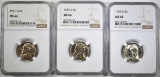 1944-S, 49-D, 51-D JEFFERSON NICKELS NGC MS-66