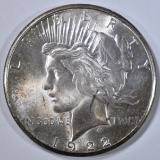 1922-S PEACE DOLLAR, CH BU