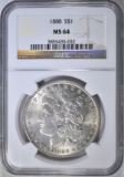 1888 MORGAN DOLLAR  NGC MS-64