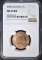 1909 1 CENT CANADA  NGC MS-63 RB
