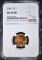 1936 LINCOLN  CENT, NGC MS-67 RED