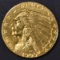 1909 $2.5 GOLD INDIAN  CH BU