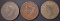 1842 VF, 1836 AG, 1838 FINE LARGE CENTS