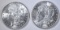 1890 & 97 MORGAN DOLLARS, CH BU