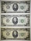 (3) 1928-A $20 FEDERAL RESERVE NOTES: