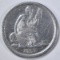 1837 NO STARS SEATED DIME  CH AU