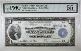 1918  $1 FEDERAL RESERVE BANK NOTE  PMG 55