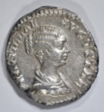 217 AD SILVER DENARIUS EMPRESS PLAUTILLA