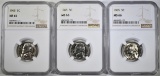 3-1965 JEFFERSON NICKELS, NGC MS-66