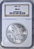 1880 MORGAN DOLLAR  NGC MS-64