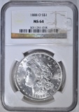 1888-O MORGAN DOLLAR  NGC MS-64