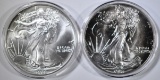 1986 & 1987 BU AMERICAN SILVER EAGLES IN CAPS