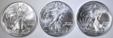 3-GEM BU 2011 AMERICAN SILVER EAGLES