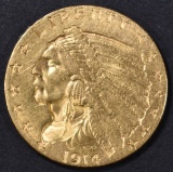 1914-D $2.5 GOLD INDIAN  BU