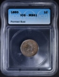 1860 INDIAN CENT  ICG MS-61