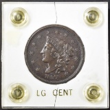 1837 LARGE CENT AU/BU