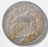 1872 SHIELD NICKEL XF/AU