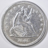 1845 SEATED QUARTER AU/BU