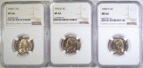 3- 1950-D JEFFERSON NICKELS NGC MS-66