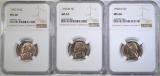 3- 1950-D JEFFERSON NICKELS NGC MS-66